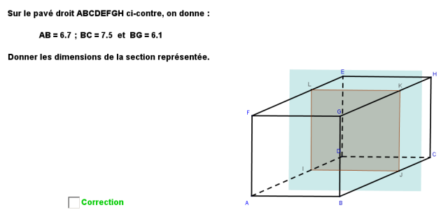 section pavé droit exo1