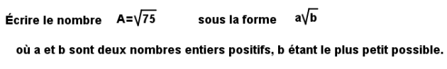 3ème simplification d'une racine carrée exo2