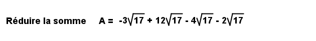 3ème réduction de racines carrées exo4