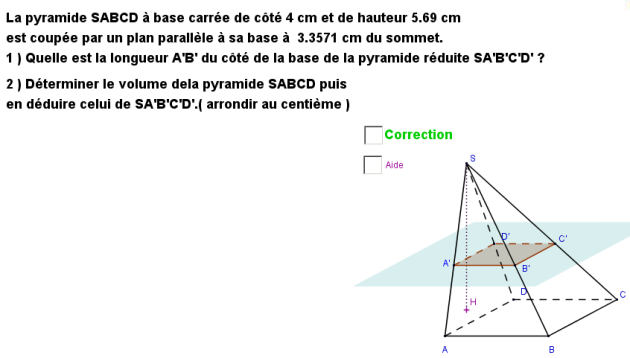 section d'une pyramide exo5