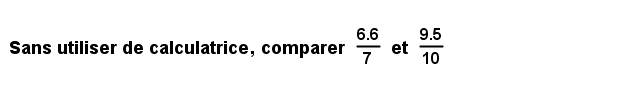 comparaison fractions exos