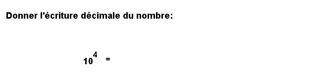 puissances 10 définition exos