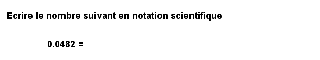 puissances notation scientifique exos