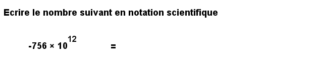 puissances notation scientifique produit exos