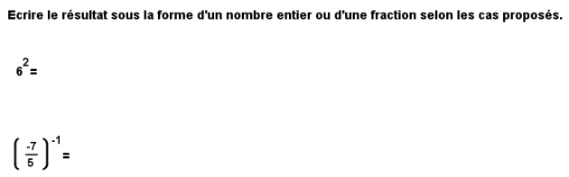 puissances définition cas général exos