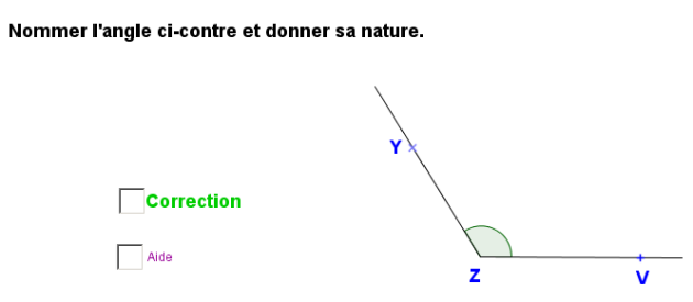 nommer angle exo1