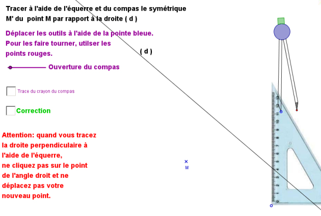 symétrie axiale construction point exo1