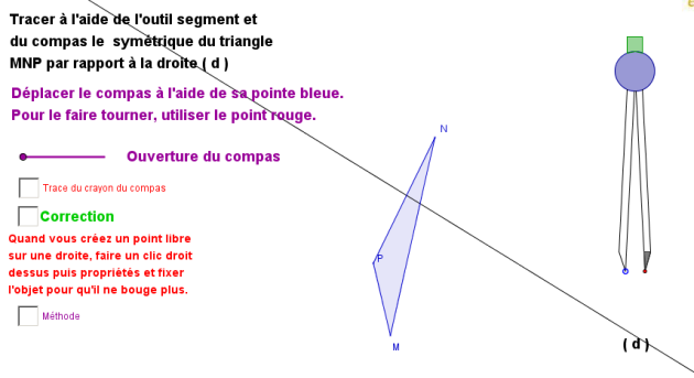 symétrie axiale construction triangle exo7